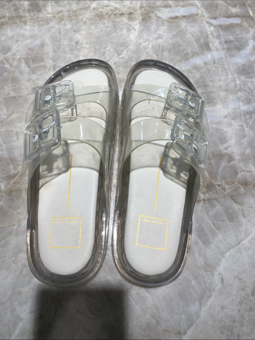 Dolce Vita Clear Julio Jelly Footbed Sandals